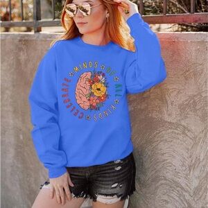Women’s Medium Celebrate Minds of All Kinds Blue Sweatshirt